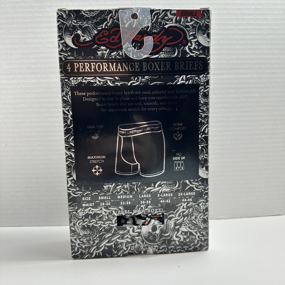 Ed Hardy 4-Pack Men's Performance Boxer Briefs Underwear Size Small (28-30) - Picture 2 of 4